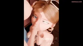 Bunnyx is fucking Chloe's mouth