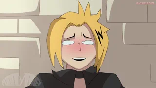 The rabbit gives a blowjob