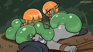Hehe...you tought you can beat us? You should haved stayed in that crystal~ now you gonna become our toy...forever~