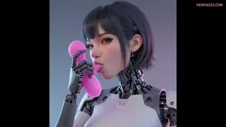 Chica Robot Lamiendo