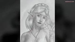 Zelda sensually showing herself to the viewer (Serpenslingua) [The Legend Of Zelda]