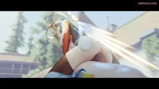 Mercy enjoying a ride (Frax) [Overwatch]