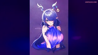 My Lauma fanart (Oc) Plus in a festive evening outfit
