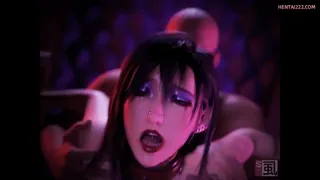 Tifa was defeated and her fate is being being bound and abused everyday