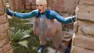 Samus filling her cumsuit (Artist: Milkygirls)