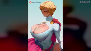 (Power Girl) and her big tits turn me on so bad