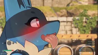 Lucario meets Palworld Nsfw