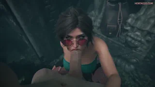 Lara Croft blowjob (Gifdoozer) [Tomb Raider]