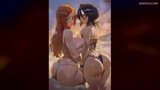 (Orihime) and (Rukia) are so perfect Bleach lewd