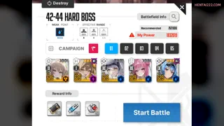 Probably my proudest achievement so far in Nikke: beating Hard 42-44 (Only One) with 1.8/2.6mil power