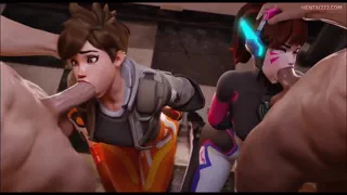 Tracer &amp; D.va (Thecount) Lewd [Overwatch]