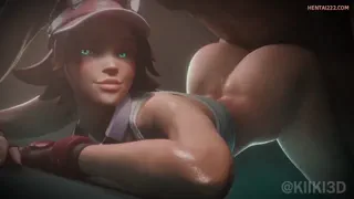 Lifeguard Kiriko getting her Ass plapped (Kiriko) Overwatch  [Kiiki3d]