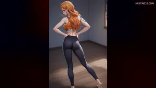 Sexy Nami working out (Genaiwaifus)