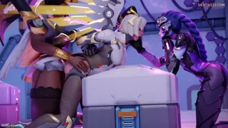 After loosing Mercy's medical skills are no longer needed, so she became a stress relief fucktoy instead~