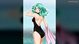 (Michiru Kaioh) is wonderful. Her swimsuit body and her oceanic theme makes my heart race and my cock throb. Would totally be her sub and follow her every word