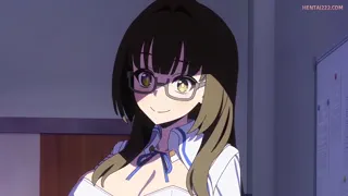 Glasses girl gets fucked right in front of him hentai