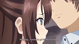 ecchi Stimulating her in the Train while leaning to her Husband