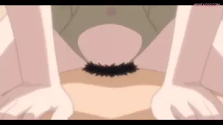 Busty servant washes her master and rides his cock