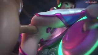 D.va Fucks on Mech Overwatch  (Fraxxlr) Hentai