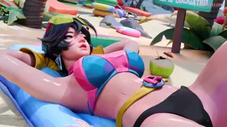 Jubilee - 'Beach Rules' (Liepraag) [Marvel Rivals] Hentai
