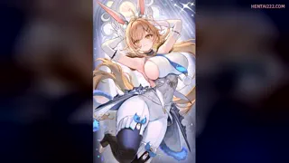 Little bunny why are you so cute even! The character is Gratia from the game Silver Palace. Artists will be in the description of the post as usual