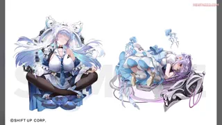 Nikke x Lawson collab illustrations by ミシュネ / misyune rule34