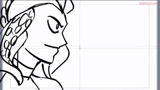 We're continuing work on the anime opening for our MMA game — cyberpunk, with a futa protagonist (Game: Your God Damn Battle-beast)