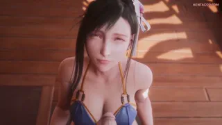 Suck and swallow [Tifa Lockhard,final Fantasy] (Juicyneko)