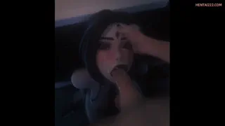 I'm not even gagging or anything~I want to be able to take entire length ~ My saliva is dripping down but I just keep slurping on it