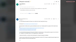 Itch.io's sad excuses for failing to show my first game in a NSFW series in search/tags