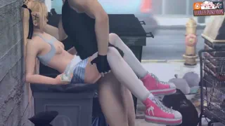 I’ve become so desperate for money that I’m letting a stranger fuck me without a condom in an alley for next to nothing~