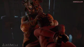 Ada's gorgeous lips brutally ravaged (Sinthetic)