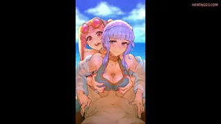 I want to make a cute, inexperienced girl pleasure a random stranger at the beach~