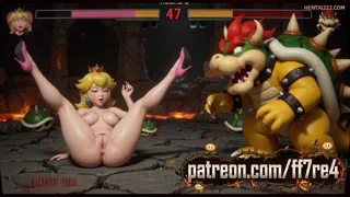 Princess Peach Offering Pussy to Bowser In Mortal Kombat (Super Mario)