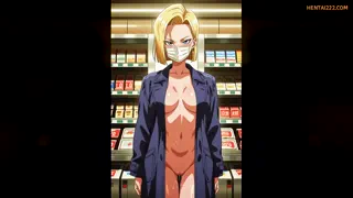 Android 18 doing some shopping