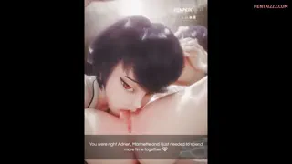 Kagami is licking Marinette's pussy